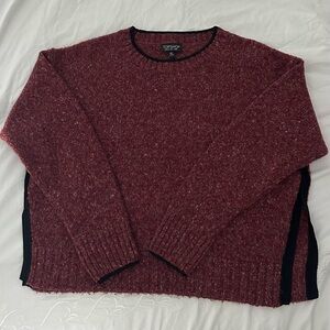 Topshop Burgundy Crewneck Sweater
